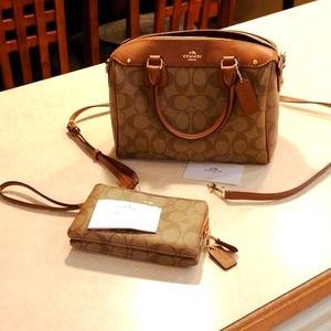 Coach purse with mini purse/wallet